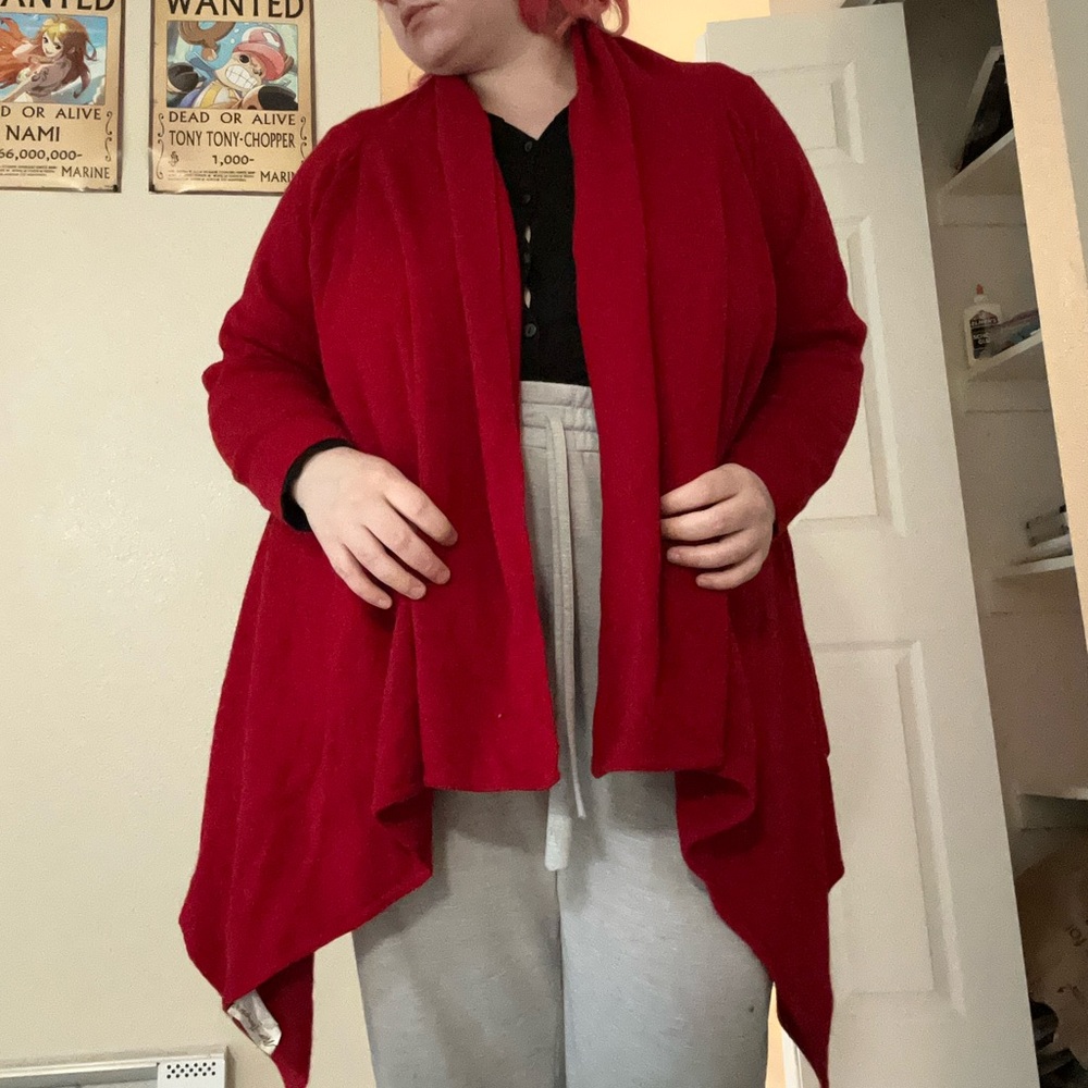 Norm Thompson Cardigan Red